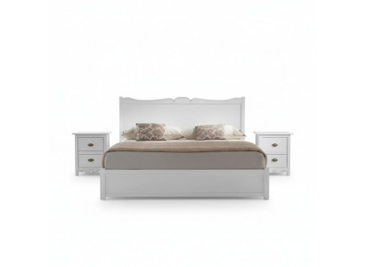 Chambre Design Moderne Chambre de Luxe Lit 2x Tables de chevet 3 pièces
