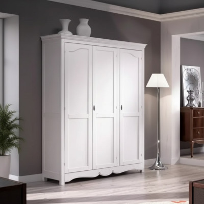 Armoire Armoire en Bois Armoire Chambre Mobilier de Luxe Blanc Neuf