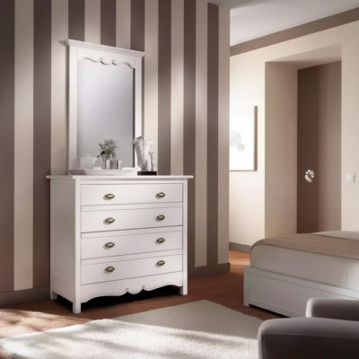 Ensemble de meubles de 2 pièces en bois de design italien, style de meuble de luxe, commode avec miroir