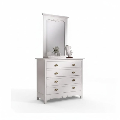 Ensemble de meubles de 2 pièces en bois de design italien, style de meuble de luxe, commode avec miroir