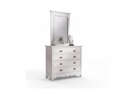 Ensemble de meubles de 2 pièces en bois de design italien, style de meuble de luxe, commode avec miroir