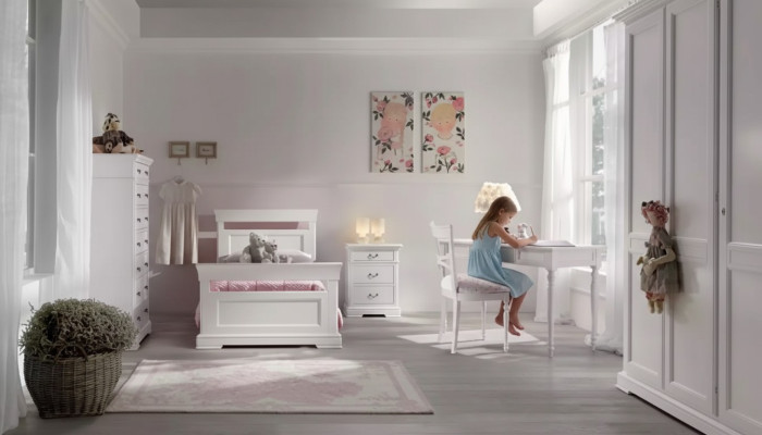 Set Lit Armoire Bureau 4 pièces. Chambre de jeunes complète neuve.