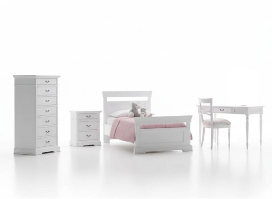 Set Lit Armoire Bureau 4 pièces. Chambre de jeunes complète neuve.