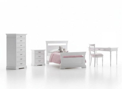 Set Lit Armoire Bureau 4 pièces. Chambre de jeunes complète neuve.