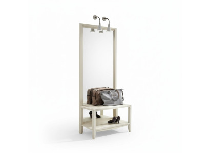 Miroir sur pied, miroir de design italien pour chambre en bois mural.
