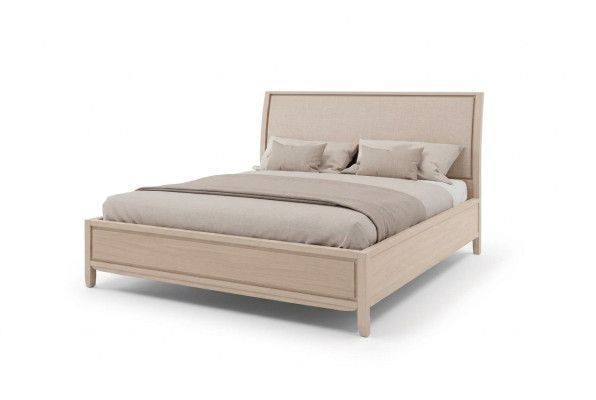 Lit double Lits Chambre à coucher Design de lit Mobilier de lit Lit en bois massif Nouveau