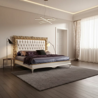 Lit Lit De Luxe Cadre De Lit En Bois Chambre À Coucher Double Meubles Italiens Neufs