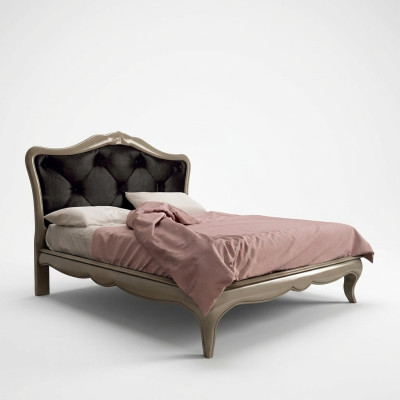 Lit Gris Luxe Lit en Bois Chambre Design Italien Art Déco Nouveau