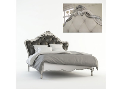 Design de literie de luxe pour lits doubles. Chambre à coucher italienne en bois massif.