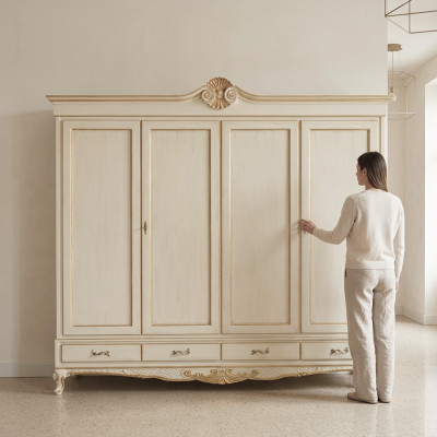 Armoire Armoire Chambre de Luxe Bois Mobilier Italien neuf