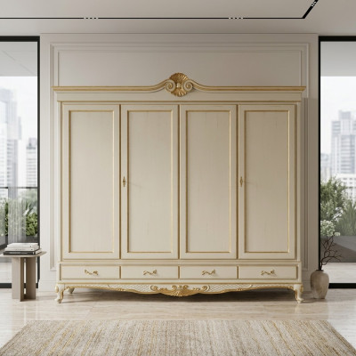 Armoire Armoire Chambre de Luxe Bois Mobilier Italien neuf