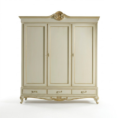 Armoire classique en bois pour vêtements de style r pour chambre à coucher.