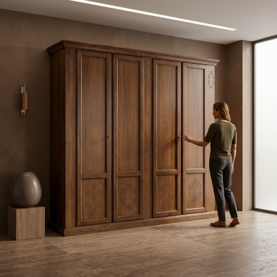 Chambre Armoire Armoire Armoires Armoire en bois Conception brune