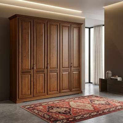 Classique r Armoire Mobilier Armoires Chambre Conception Marron neuf