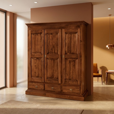 Armoire de vêtements de luxe Armoires à vêtements Meubles en bois Marron neuf