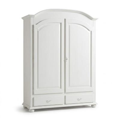 Armoire de luxe Meuble de chambre en bois blanc Mobilier