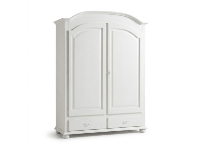 Armoire de luxe Meuble de chambre en bois blanc Mobilier