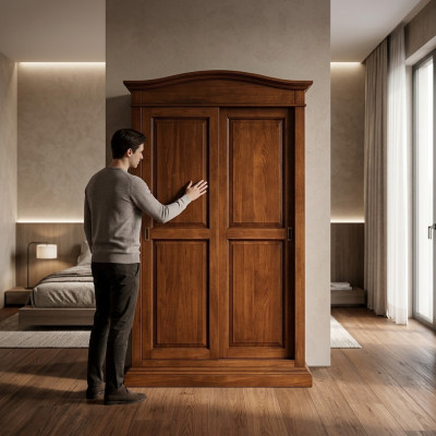 Armoire classique en bois armoire en bois armoire de chambre meubles en bois