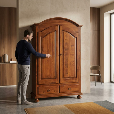 Armoires à vêtements en bois Meubles italiens de luxe Armoire à vêtements Design