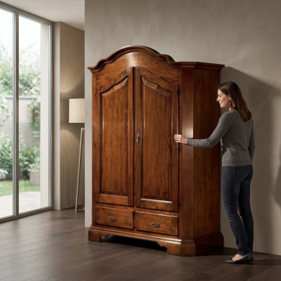Armoire à vêtements Vêtements de designer Armoires en bois marron Mobilier neuf