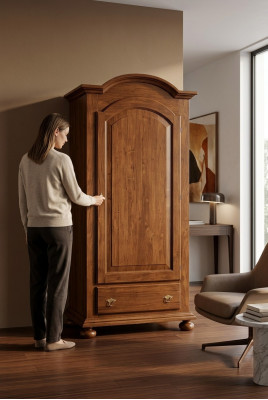 Armoire de chambre Armoire de luxe en bois Armoires Meubles Marron neufs