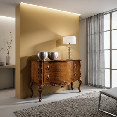 Commode Mobilier de luxe Design Bois Chambre Armoire en bois Marron Nouveau