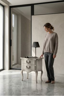 Table de chevet design Console Tables d'appoint Tables de nuit Chambre à coucher Bois Luxe neuf