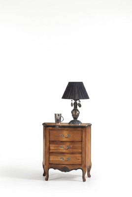 Table de chevet avec 3 tiroirs design de cabinet en bois meuble italien neuf