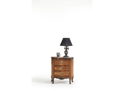 Table de chevet avec 3 tiroirs design de cabinet en bois meuble italien neuf