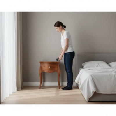Table de chevet Design Meuble Tables de chevet Bois Chambre Table d'appoint neuve