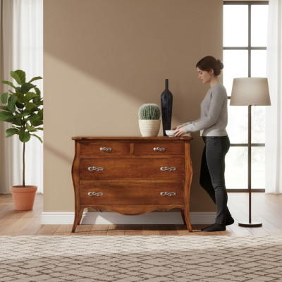 Conception de meubles italiens Commode Armoire Marron Mobilier en bois de luxe neuf