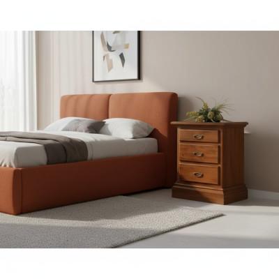 Table de chevet Design Table Mobilier Bois Chambre Table d'appoint Marron Nouveau