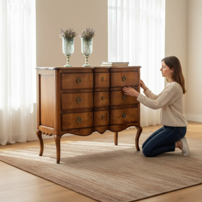 Commode marron Armoire de luxe Design Style Chambre classique nouvelle
