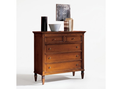 Commode de chambre de luxe avec 5 tiroirs Design de meuble en bois Nouveau