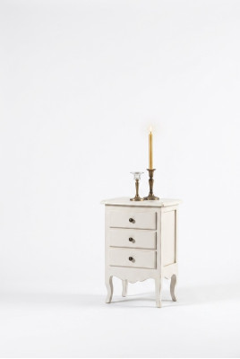 Table de chevet de luxe Consoles Table d'appoint Meubles en bois Chambre Blanche neuve