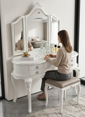Coiffeuse avec miroir Ensemble complet Chambre à coucher neuf 2 pièces. Console