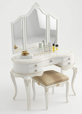 Coiffeuse avec miroir Ensemble complet Chambre à coucher neuf 2 pièces. Console