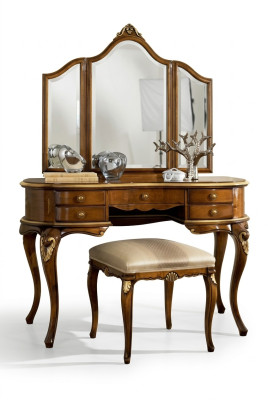 Coiffeuse Miroir Console de luxe Commode Chambre en bois Design neuf