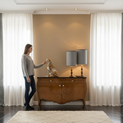 Sideboard in Madera Marrón Cómodas Muebles italianos Mobiliario Gabinetes