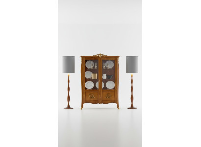 Vitrine de présentation en bois de luxe Buffet Design Marron Mobilier italien Armoire nouveau