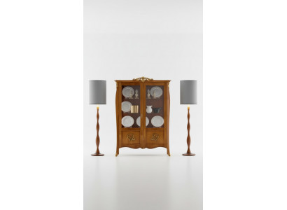 Vitrine de présentation en bois de luxe Buffet Design Marron Mobilier italien Armoire nouveau