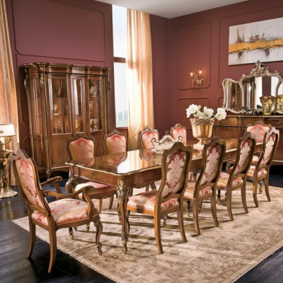 Table à manger 10 chaises Groupe Salle à manger Salon Suite Set de meubles 11 pièces