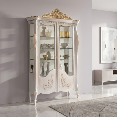 Vitrine Armoire en verre Vitrine Salon Buffet en bois Mobilier italien