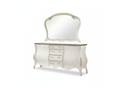 Buffet avec miroir Buffet de salon Mobilier en bois Design Blanc neuf
