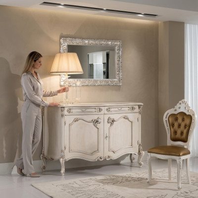 Buffet marron en bois massif Armoire de style meuble design Commodes neuves