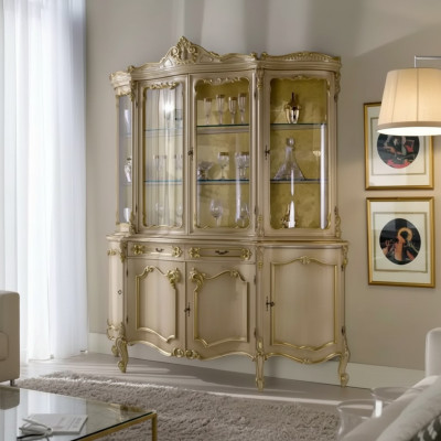Salon Vitrine Armoire en Verre Armoires Vitrines Bois Meubles Italiens