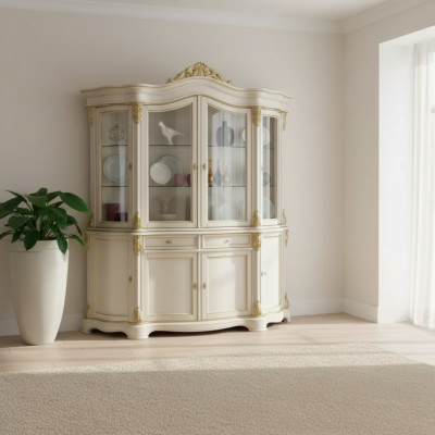 Vitrine Meubles de luxe italiens présentoirs buffet armoire en verre design