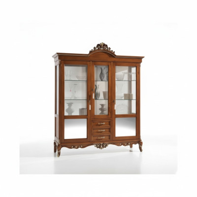 Vitrine Armoire en bois Vitrines classiques en bois Design en bois Salon Verre