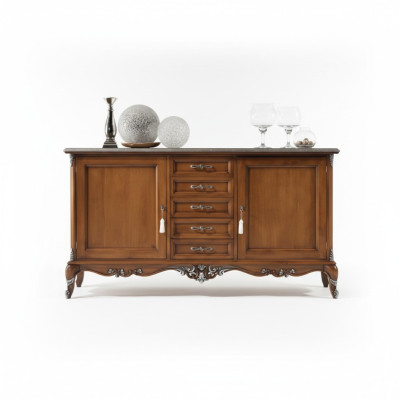 Buffet Commode Buffet en bois massif Salle de séjour Italie Armoire Mobilier