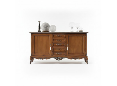 Buffet Commode Buffet en bois massif Salle de séjour Italie Armoire Mobilier